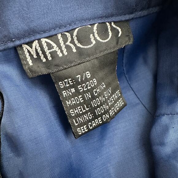 Margos Womens Silk Midi Skirt 7/8 Fringe Boho Festival Western Blue - Picture 4 of 8